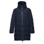 Padded unisex polyester parka, THC Brussels navy-blue colour first view