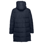 Padded unisex polyester parka, THC Brussels navy-blue colour second view