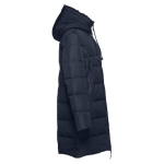 Padded unisex polyester parka, THC Brussels navy-blue colour third view