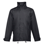 Waterproof padded coat made of polyester, THC Liubliana black colour