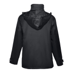 Waterproof padded coat made of polyester, THC Liubliana black colour fourth view