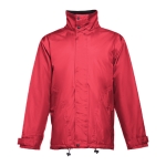 Waterproof padded coat made of polyester, THC Liubliana red colour first view