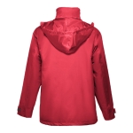 Waterproof padded coat made of polyester, THC Liubliana red colour fourth view