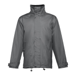 Waterproof padded coat made of polyester, THC Liubliana grey colour first view