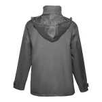 Waterproof padded coat made of polyester, THC Liubliana grey colour fourth view