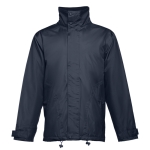 Waterproof padded coat made of polyester, THC Liubliana navy-blue colour