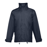 Waterproof padded coat made of polyester, THC Liubliana navy-blue colour first view