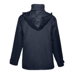 Waterproof padded coat made of polyester, THC Liubliana navy-blue colour fourth view