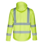 High-visibility jacket with hood, 320 g/m2, THC Zagreb Work neon yellow colour