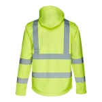 High-visibility jacket with hood, 320 g/m2, THC Zagreb Work neon yellow colour