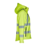 High-visibility jacket with hood, 320 g/m2, THC Zagreb Work neon yellow colour third view