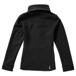 Women's hooded polyester softshell jacket 300 g/m², Elevate Life black colour