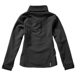 Women's hooded polyester softshell jacket 300 g/m², Elevate Life dark grey colour