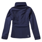 Women's hooded polyester softshell jacket 300 g/m², Elevate Life navy-blue colour