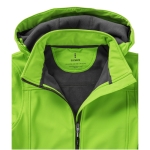 Women's hooded polyester softshell jacket 300 g/m², Elevate Life