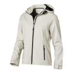 Women's hooded polyester softshell jacket 300 g/m², Elevate Life