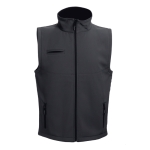 Softshell polyester and elastane gilet, 280 g/m2, THC Baku black colour