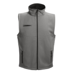 Softshell polyester and elastane gilet, 280 g/m2, THC Baku dark grey colour