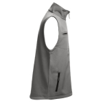 Softshell polyester and elastane gilet, 280 g/m2, THC Baku dark grey colour third view