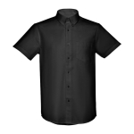 Cotton and polyester shirt, 130 g/m2, THC London WH black colour first view