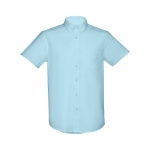 Cotton and polyester shirt, 130 g/m2, THC London WH light blue colour first view