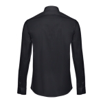 Men's fitted long-sleeved shirt, 115 g/m2, THC Paris black colour