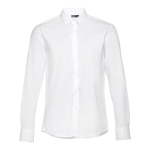 Men's fitted long-sleeved shirt, 115 g/m2, THC Paris white colour