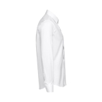 Men's fitted long-sleeved shirt, 115 g/m2, THC Paris white colour third view