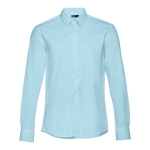 Men's fitted long-sleeved shirt, 115 g/m2, THC Paris light blue colour