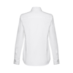 Women's cotton and polyester fitted shirt, 130 g/m2 white colour second view