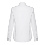 Women's cotton and polyester fitted shirt, 130 g/m2 white colour