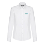 Women's cotton and polyester fitted shirt, 130 g/m2 main view