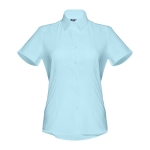 Women's cotton polyester oxford shirt, 130 g/m2 light blue colour