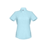 Women's cotton polyester oxford shirt, 130 g/m2 light blue colour first view