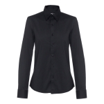 Women's cotton and polyamide shirt, 115 g/m2, THC Paris black colour