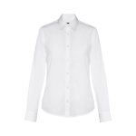 Women's cotton and polyamide shirt, 115 g/m2, THC Paris white colour first view