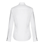 Women's cotton and polyamide shirt, 115 g/m2, THC Paris white colour