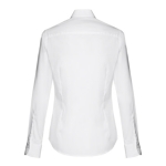 Women's cotton and polyamide shirt, 115 g/m2, THC Paris white colour