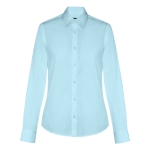 Women's cotton and polyamide shirt, 115 g/m2, THC Paris light blue colour