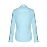 Women's cotton and polyamide shirt, 115 g/m2, THC Paris light blue colour second view