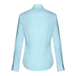 Women's cotton and polyamide shirt, 115 g/m2, THC Paris light blue colour