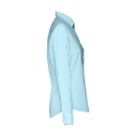 Women's cotton and polyamide shirt, 115 g/m2, THC Paris light blue colour third view