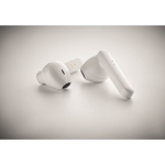 Bluetooth 5.0 earphones with a charging case white colour seventh photographic view