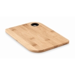 Bamboo kitchen board with two rounded edges black colour