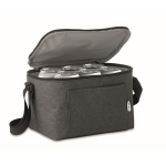 Cooler bag, recycled plastic. Holds 6 cans for promotions black colour second view