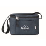 Cooler bag, recycled plastic. Holds 6 cans for promotions blue colour third main view