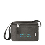 Cooler bag, recycled plastic. Holds 6 cans for promotions view with print area