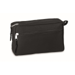 Double zipper makeup bag made of RPET black colour