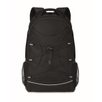 High-quality hiking backpack made of RPET with cords black colour third view