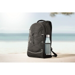 High-quality hiking backpack made of RPET with cords black colour ambient view